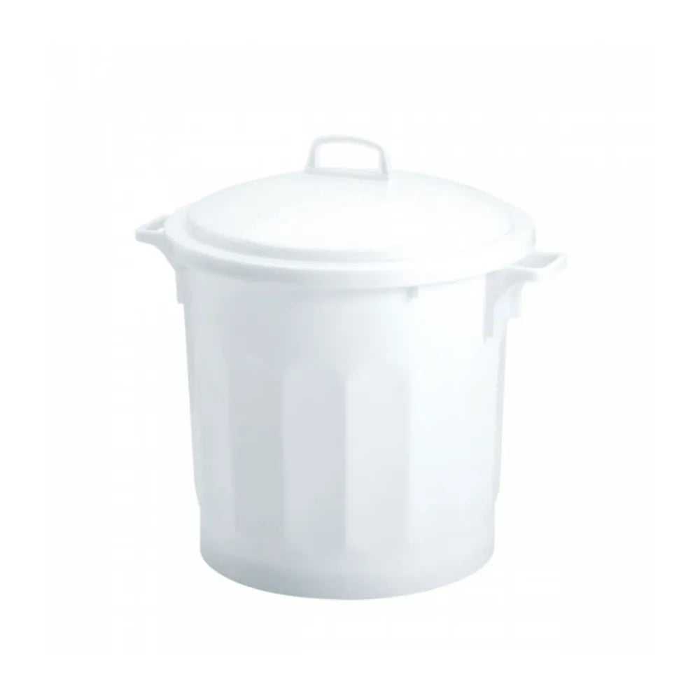 Couvercle avec poignée blanc pour Poubelle alimentaire ronde 75L HACCP | 560x160mm | GILAC