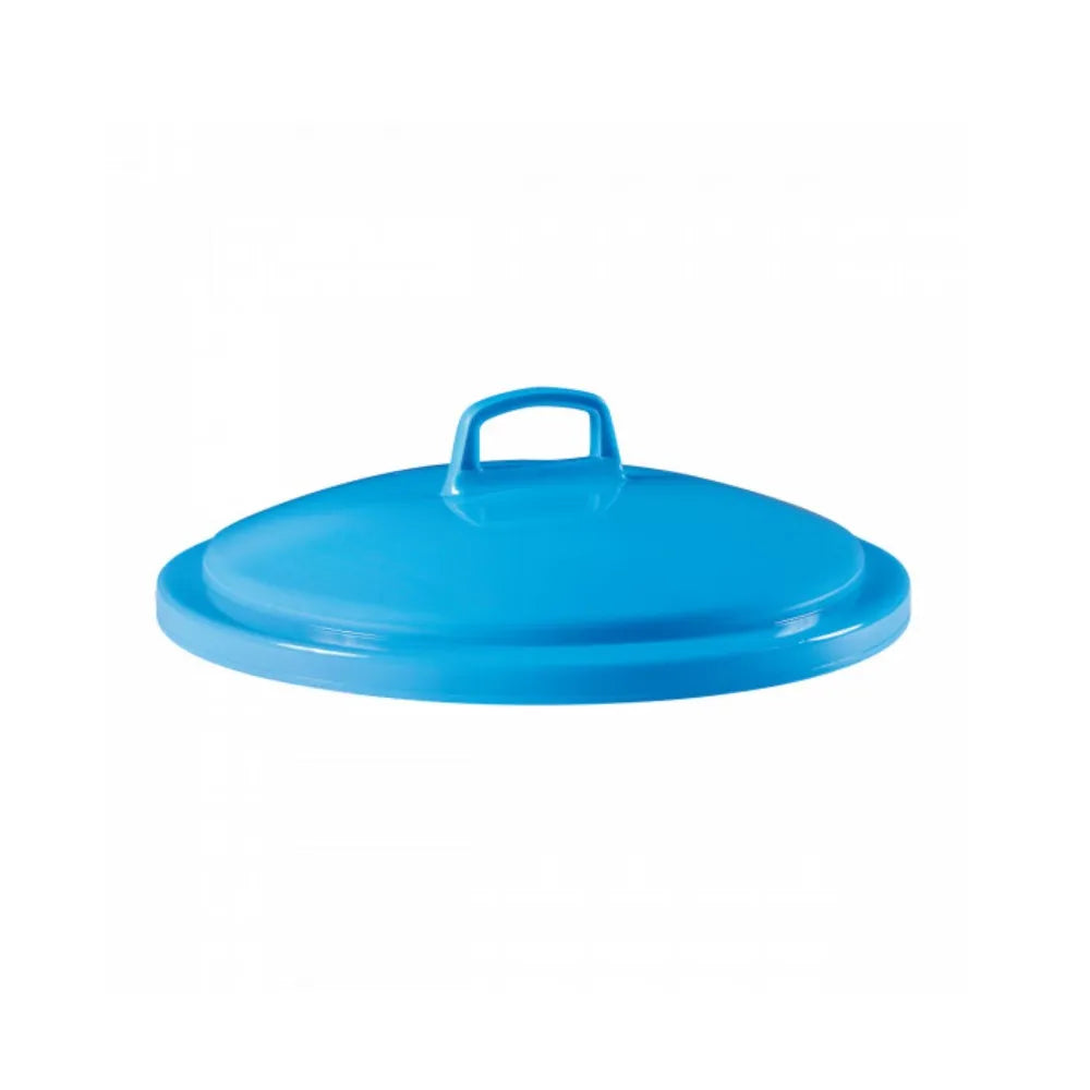 Couvercle avec poignée bleu pour Poubelle alimentaire ronde 75L HACCP | 560x160mm | GILAC