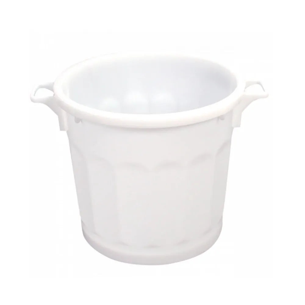 Poubelle alimentaire ronde 75L Blanche HACCP 485x540x670 mm | GILAC