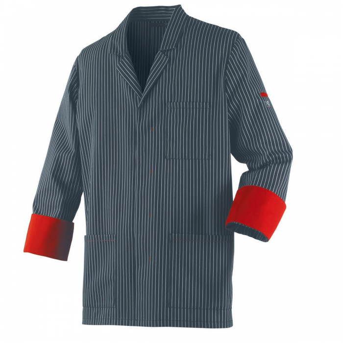  Veste de boucher manches longues Blanc Gris - ARDOISE | Robur