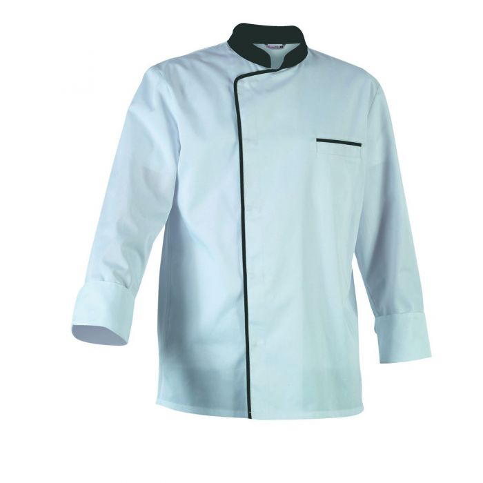  Veste de boucher manches longues Blanc Gris - ENERGY | Robur